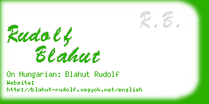 rudolf blahut business card